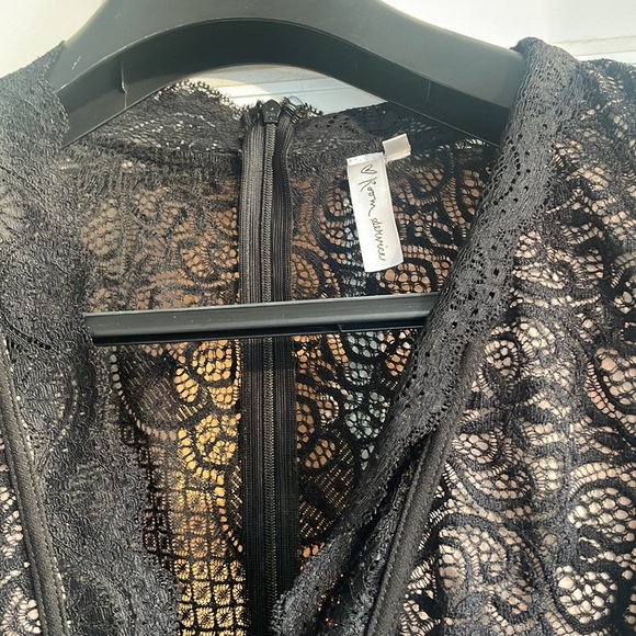 Barely Worn: Black Dress with Sheer Panels - Picture 2 of 4